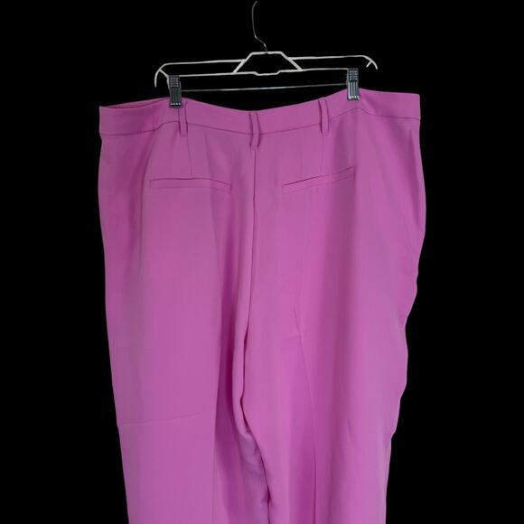 Candace Cameron Bure Petite Darted Full Straight Leg Pant Neon Pink 20P NWOT - Picture 4 of 14